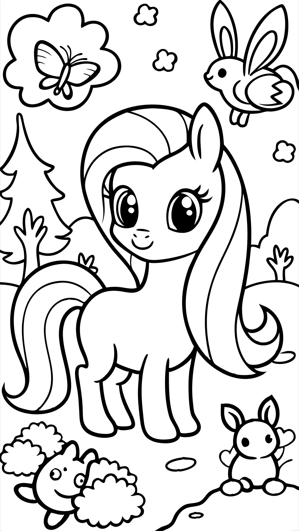 fluttershy coloring page